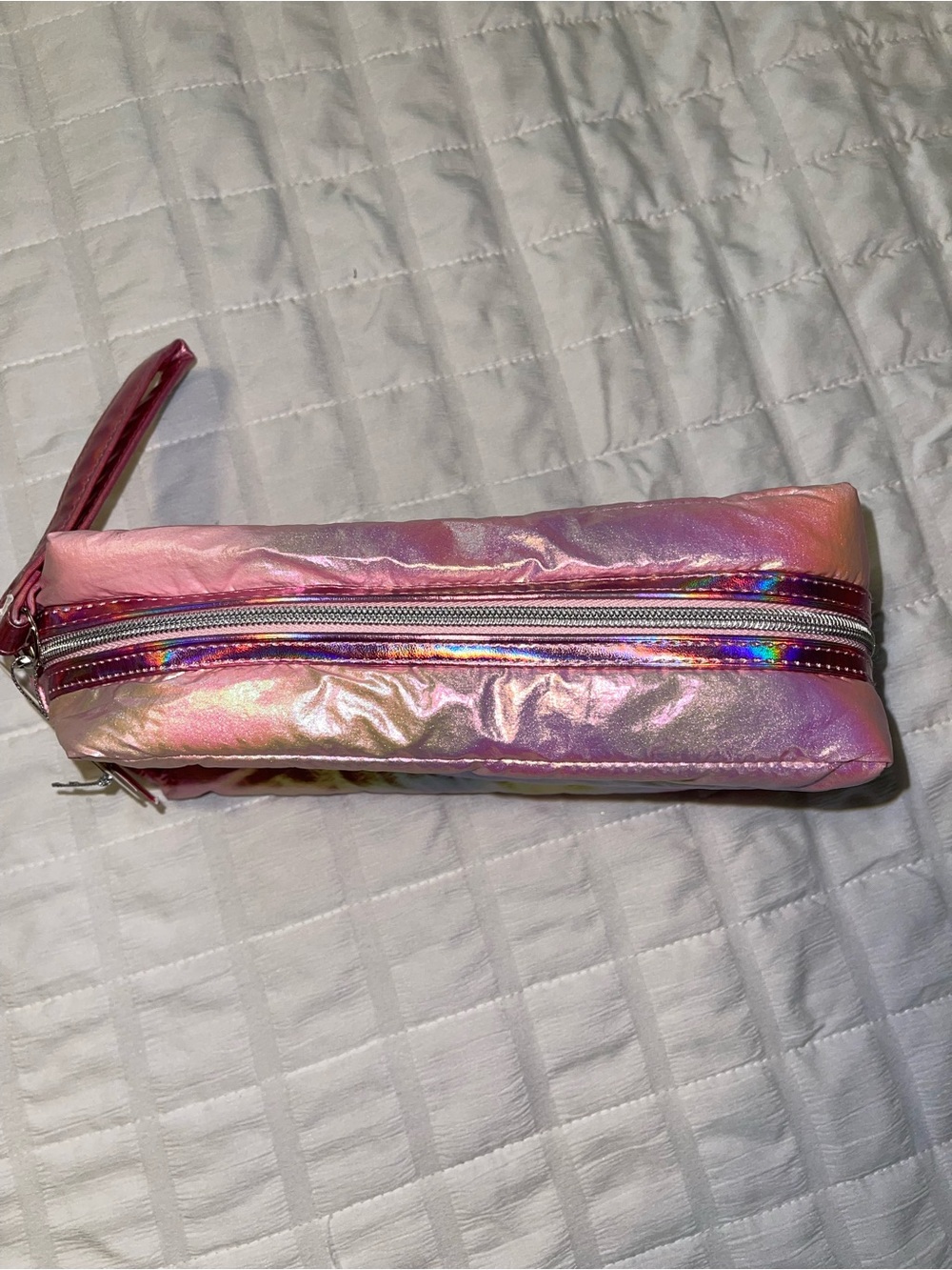 Holographic Pink Cosmetic Wristlet Pouch by Bethany Mota - Picture 3 of 4